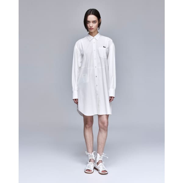 [파주점] [송지오우먼]지제로 팬서 턱스 컷 롱 셔츠 화이트 WH2SH801WH