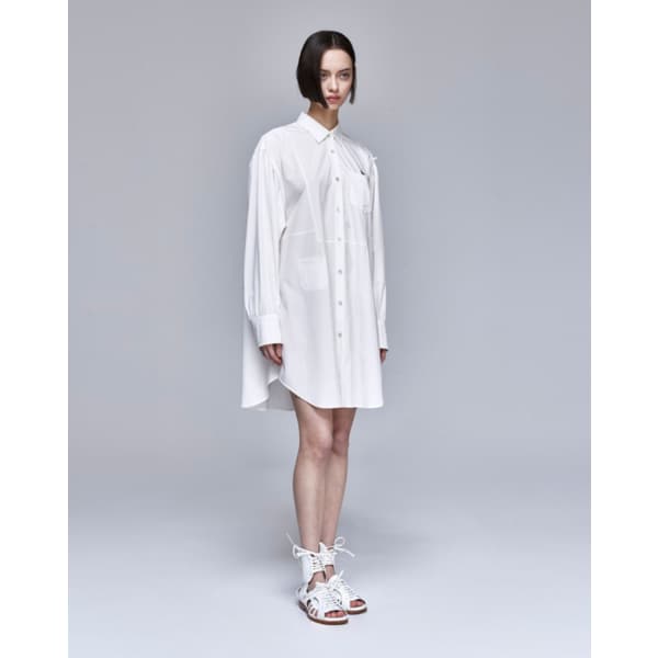 [파주점] [송지오우먼]지제로 팬서 턱스 컷 롱 셔츠 화이트 WH2SH801WH