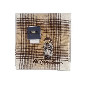 랄프로렌 곰돌이자수 체크 타월손수건 bear-12