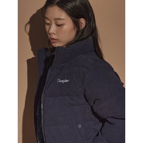 (W) Corduroy Puffer-Down Jumper Navy