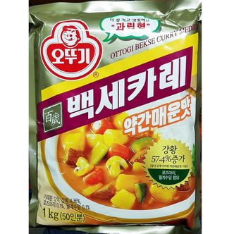 제이큐 간편한 식자재 오뚜기 백세 카레 약간맛  1kg