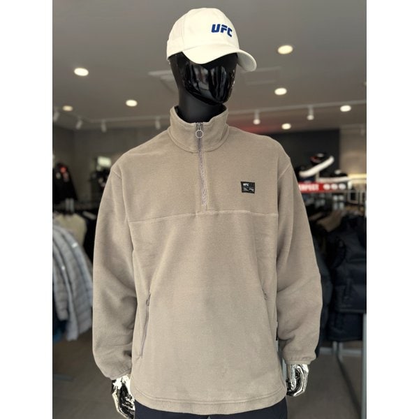 [여주점] UFC 폴라텍 오버핏 하프집업 맨투맨 애쉬카키 U2SWV3105