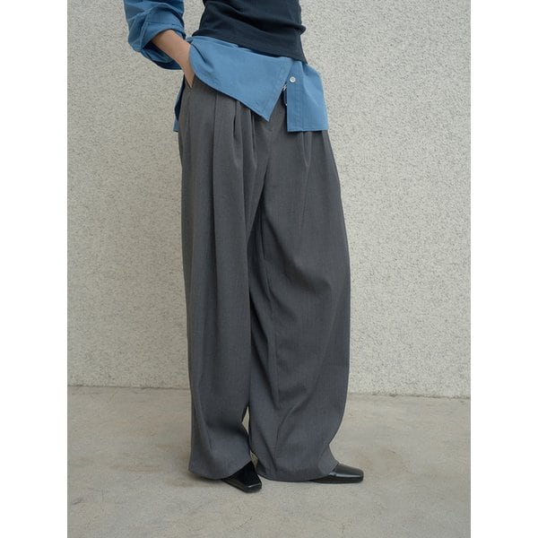 Pin-Wide Slacks - [Charcoal]