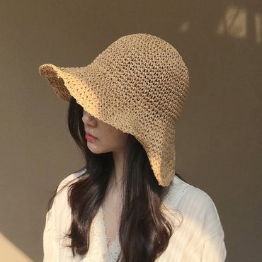  엔비 베이직 무드 햇 [최초판매가 12900원] 여성 여름 밀짚 모자 버킷