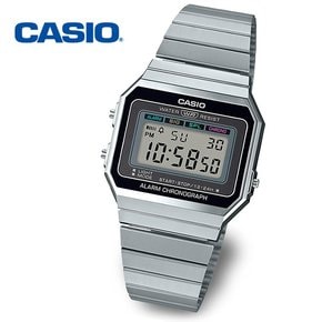 [정품] CASIO 카시오 A700W-1A 슈퍼슬림 빈티지 전자 메탈시계