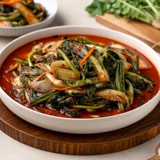 얼갈이+열무김치 2kg 전라도 보성엔 녹차 별미 김치 / 국내산 100% / 당일제조 / HACCP 인증