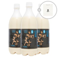 해창주조 해창막걸리 12도 900ml x3병 쇼핑백 증정