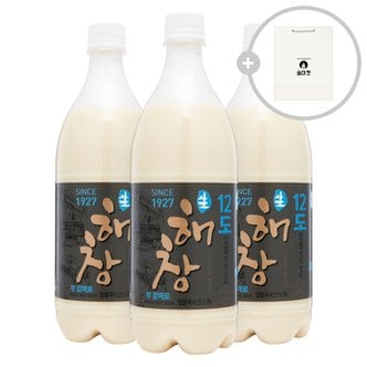  해창주조 해창막걸리 12도 900ml x3병 쇼핑백 증정