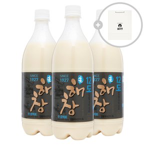 해창주조 해창막걸리 12도 900ml x3병 쇼핑백 증정