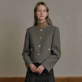 베이비 알파카 트위드 자켓 / BABY ALPACA TWEED JACKET_2colors