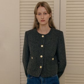 베이비 알파카 트위드 자켓 / BABY ALPACA TWEED JACKET_2colors