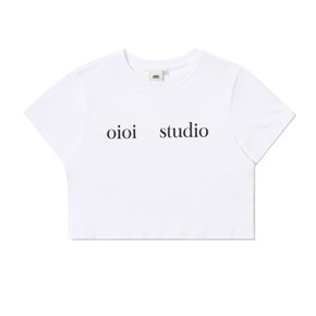 LAYERED LOGO CROP T-SHIRT_WHITE