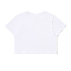 LAYERED LOGO CROP T-SHIRT_WHITE