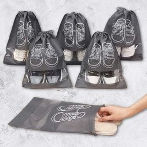 부직포 투명창 여행용 신발 보관 주머니 파우치 가방 (2 COLOR 2 SIZE)