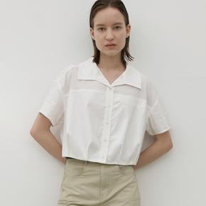 LINEN CROP TUCK SHIRTS BL4213SG