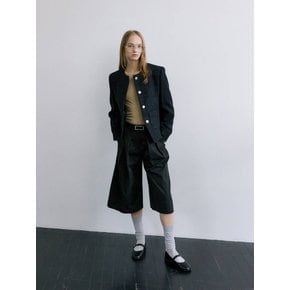 AUTUMN TWO TUCK CULOTTES PANTS / BLACK