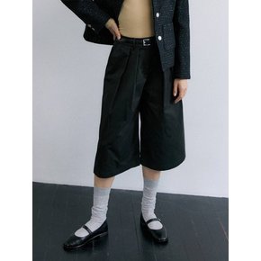 AUTUMN TWO TUCK CULOTTES PANTS / BLACK