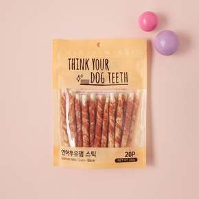 THINK YOUR DOG TEETH 연어 딩고 우유 스틱껌 20P