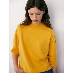 [Premium] Cashmere Halfsleeve Pullover  Orange Yellow (WE3951C438)