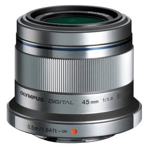 Olympus M. Zuiko Digital ED 45mm f1.8 (Silver) Lens for Micro 43 Cameras - International