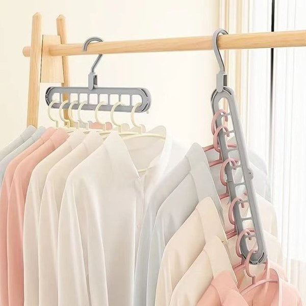 [10개세트] 유빗 9구 빨래 건조 세로 여러벌 옷걸이 행거