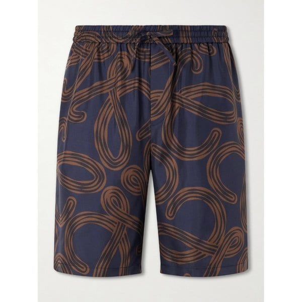 폴라스 이비자 스트레이트 레그 프린트 실크 드로우스트링 쇼츠 46376663163059184