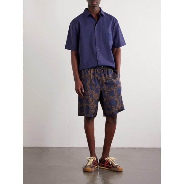 폴라스 이비자 스트레이트 레그 프린트 실크 드로우스트링 쇼츠 46376663163059184