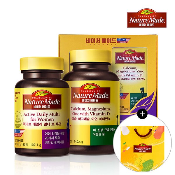 여성 건강 SET (멀티 포 우먼 + 칼슘) + [증정] 쇼핑백