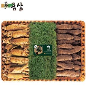 [금산골드] 국내산 수삼 더덕세트 수삼 대 700g + 더덕 1300g (수삼17-20편/더덕50-60뿌리)