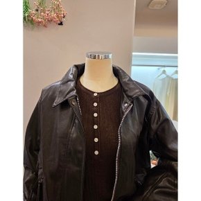 대구백화점클리지루즈핏 인조가죽자켓(CQ7WLJ09)