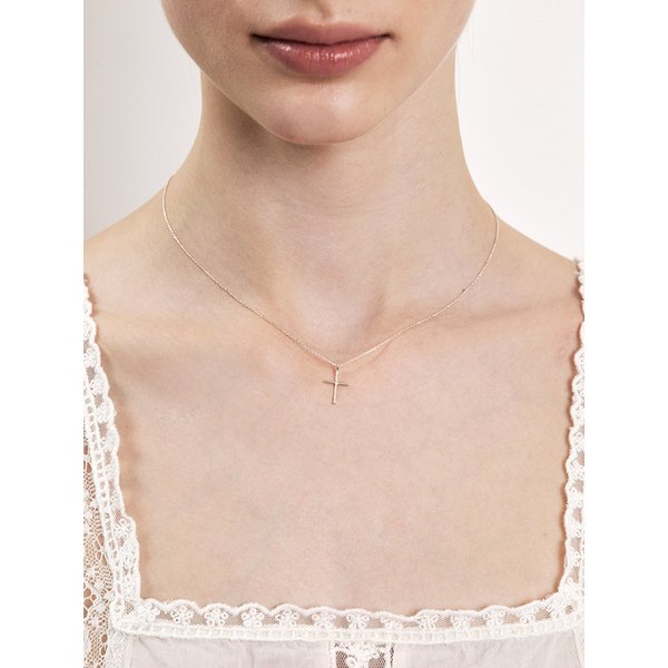 [sv925] grace cross pendant necklace