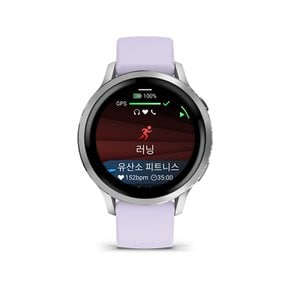 베뉴 4 41mm 실버 페리윙클 프리미엄 GPS 스마트워치