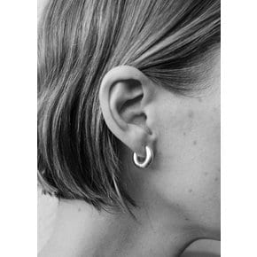 소피부하이 26PF Medium Bagel Hoops, Silver