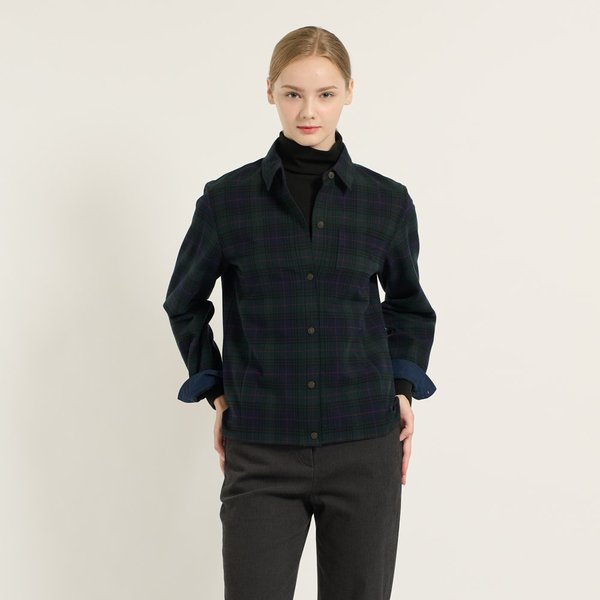 [여주점] 로고 패치 포켓 체크 셔츠 B5D9B407