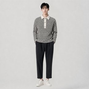 남성 스트라이프 니트 카라티셔츠 CXS26FKKT903 IVY