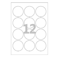 아이라벨 CL634 흰색모조 원형라벨(잉크젯 및 레이저 겸용) A4 1권25매