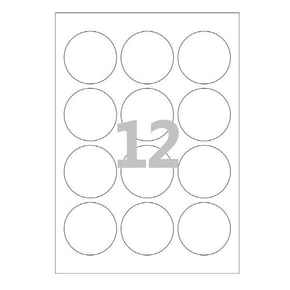 아이라벨 CL634 흰색모조 원형라벨(잉크젯 및 레이저 겸용) A4 1권25매