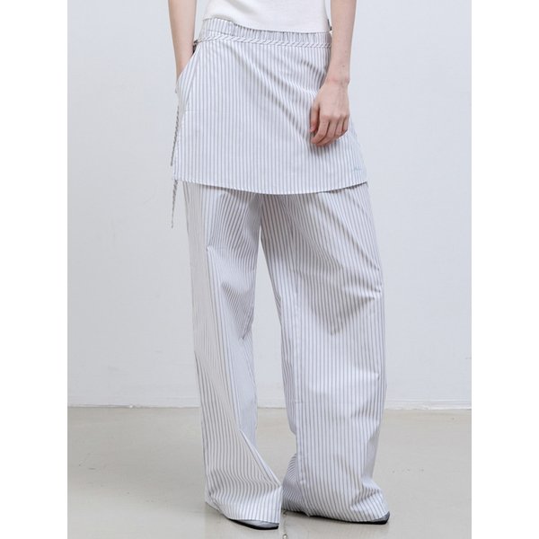 STRIPE APRON PANTS_SKY BLUE