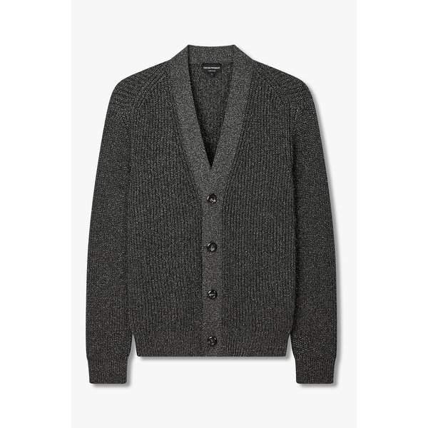 남성 와이넥 메탈릭 니트 가디건 A515328074000