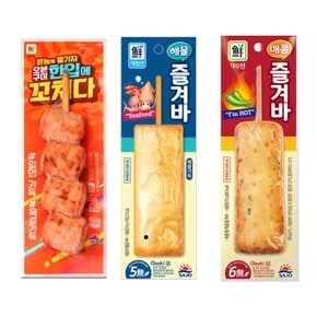 사조 냉장 매콤즐겨바 70g 5개+해물즐겨바 70g 5개+한입에꼬치다 90g 5개