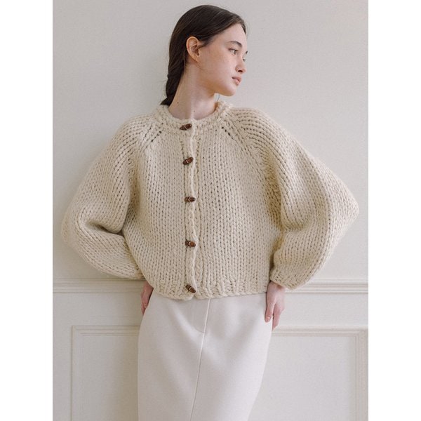 Handmade Wool Cardigan - Ivory