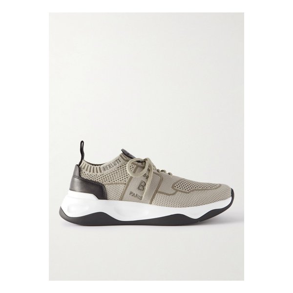 Shadow Leather-Trimmed Mesh Sneakers 뉴트럴 29419655931519039