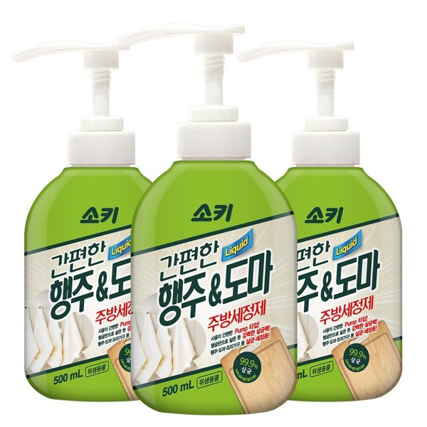 소키 간편한 행주도마 주방세정제 500ml x 3개