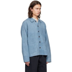 카틱 리서치 블루 코튼 재킷 SS24-18 Indigo/Ecru