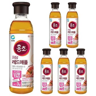 대상 청정원 홍초 저당 레드애플 500ML x 6개 (WFKOKMY)