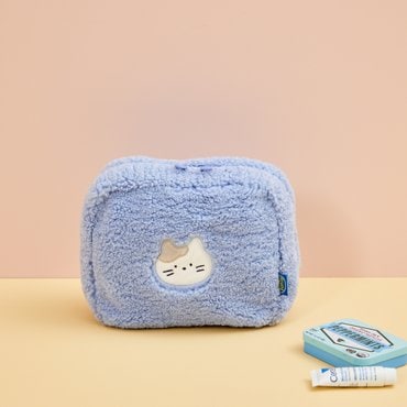BUTTER(버터) [버터샵] 뽀글뽀글 밀크캣 다용도 파우치  블루
