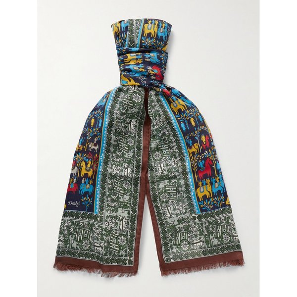 드레익스 프레이드 프린트 울 실크 혼방 스카프 46376663162925869