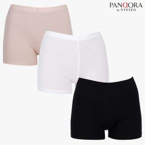 비비안속바지 교복속바지 2부 무지 베이직 스킨 흰색 검정 1매_P374462173