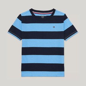 보이즈 Stripe 럭비 반팔티셔츠 Blue Navy