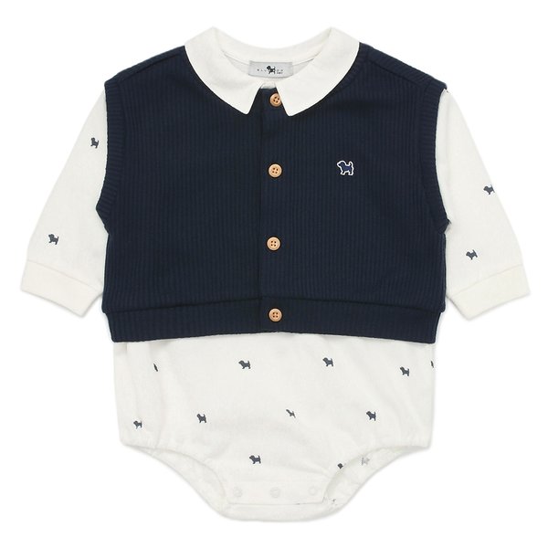 [여주점] [오프라벨 여주점] 블루독베이비 (NY) 시그니처 저지 바디슈트세트 (45113-604-04)